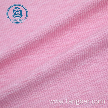 Rib Cotton Polyester Jersey Knitted Fabric For Dress